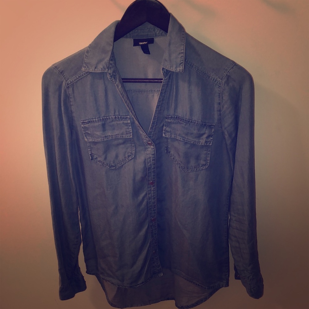 Denim Long Sleeve Button Up